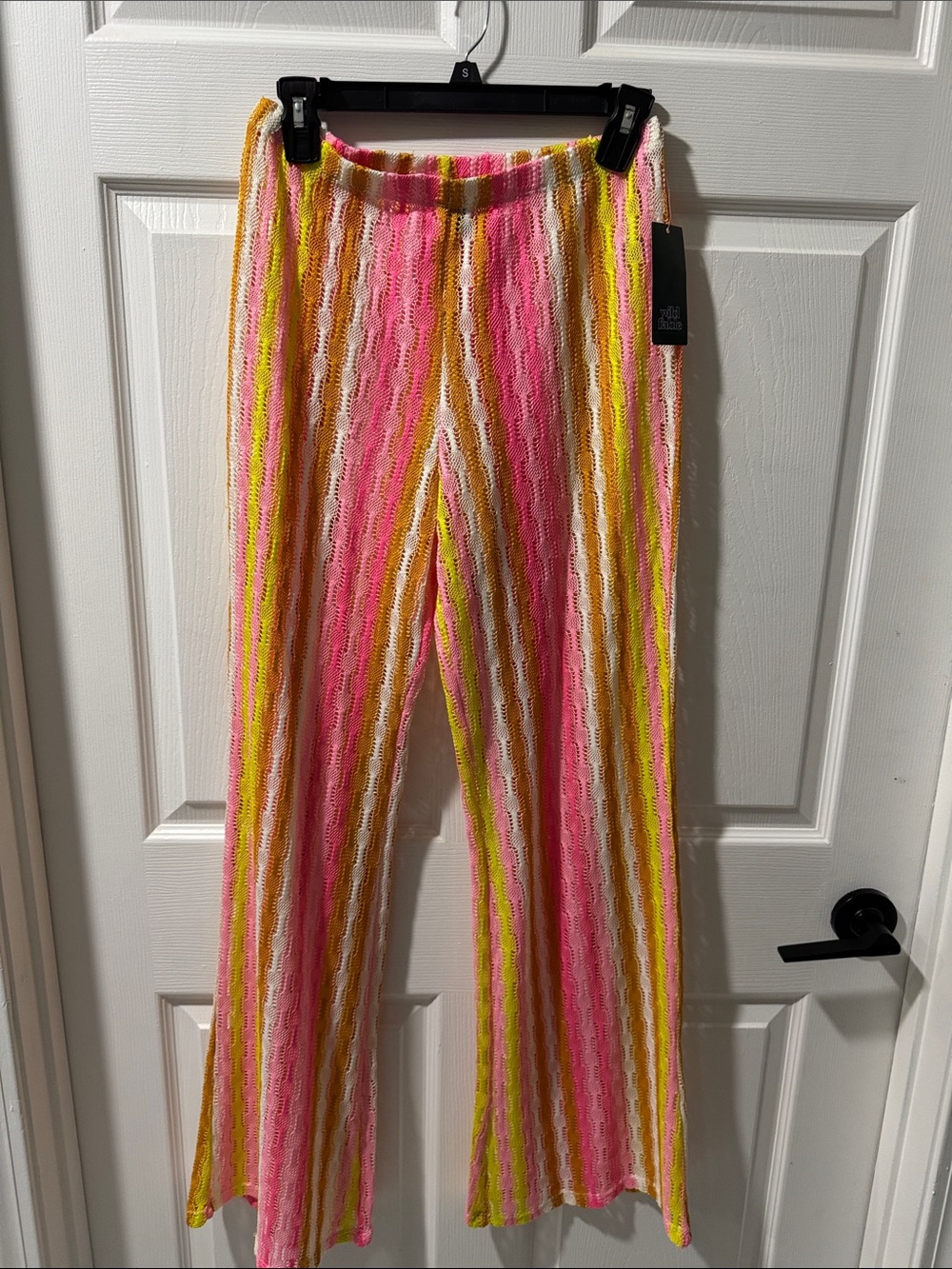 wild fable Pink, Yellow & White Striped Knit Pants